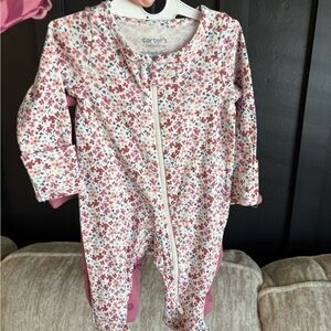 Carter's Pink Floral Kids One Piece Footie